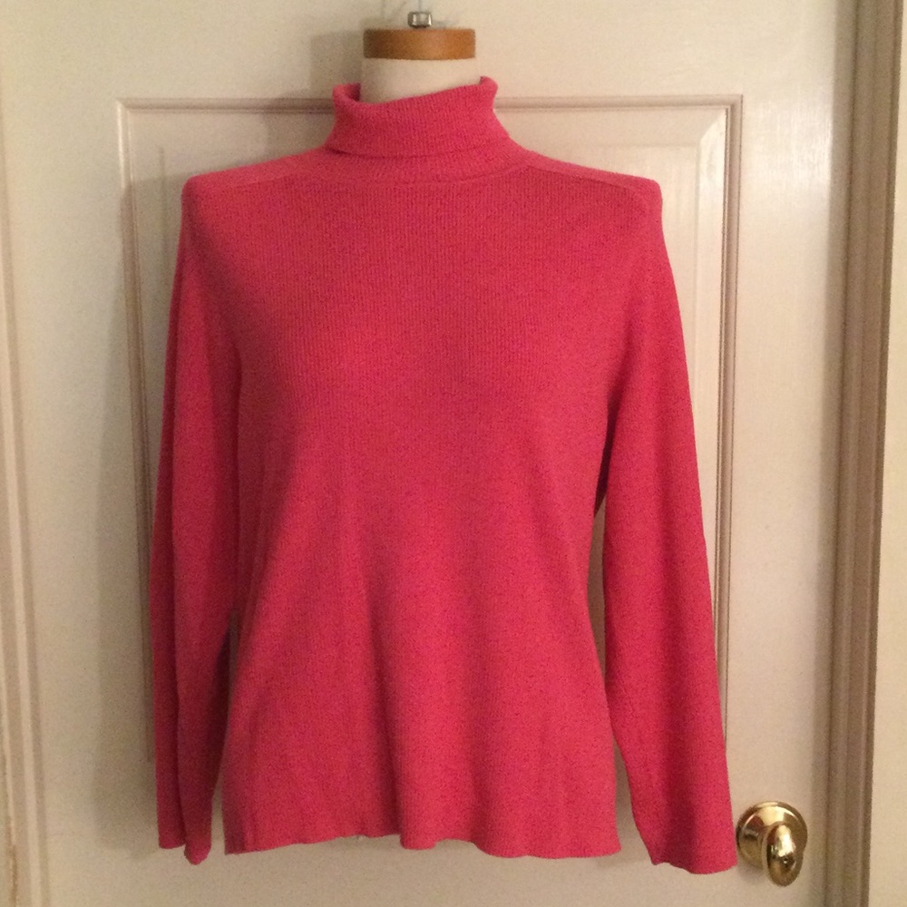 Doncaster Fuchsia Silk Blend Turleneck